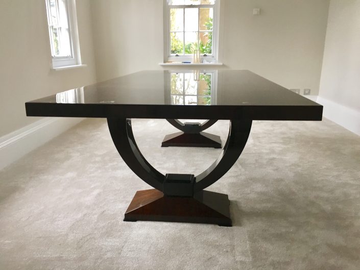 American Black Walnut 10 Seater Dining Table With A Full Gloss Finish