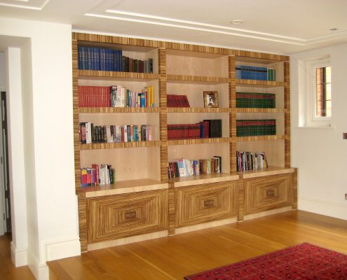 Zebrano Bookcase