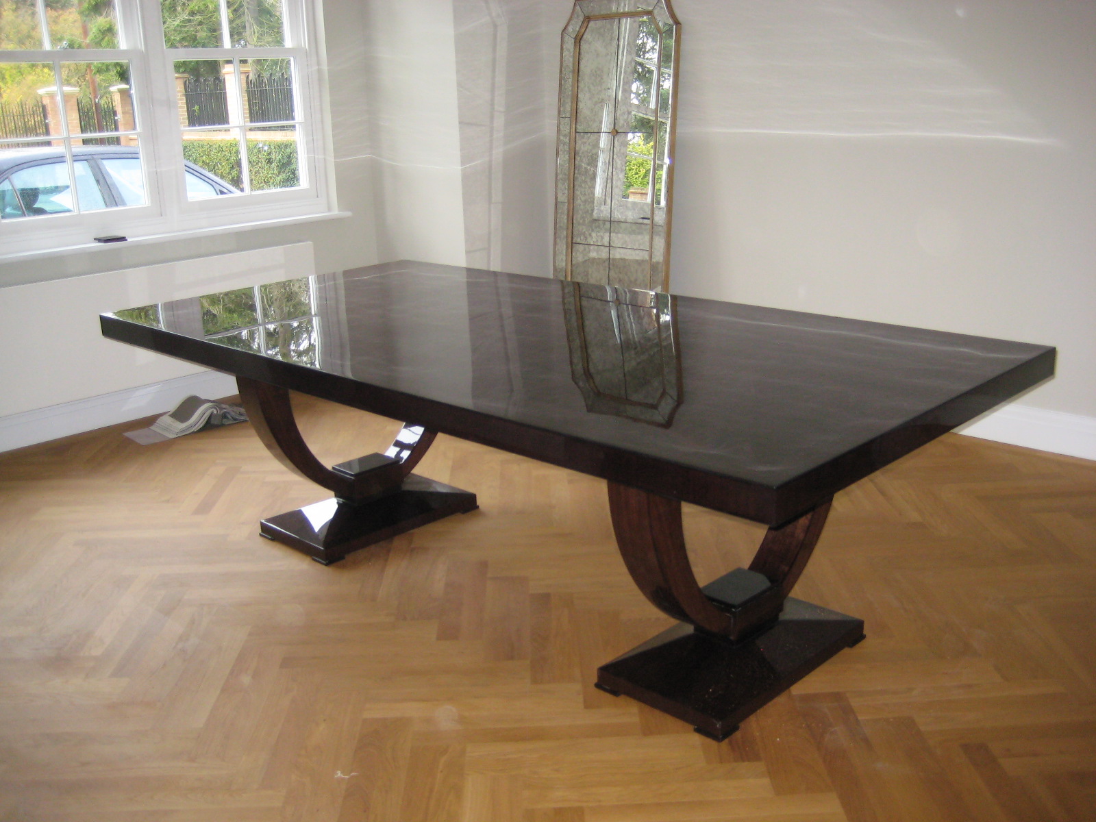 American Black Walnut 10 Seater Dining Table With A Full Gloss