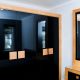 Oak Bedroom Wardrobes Black Gloss Doors