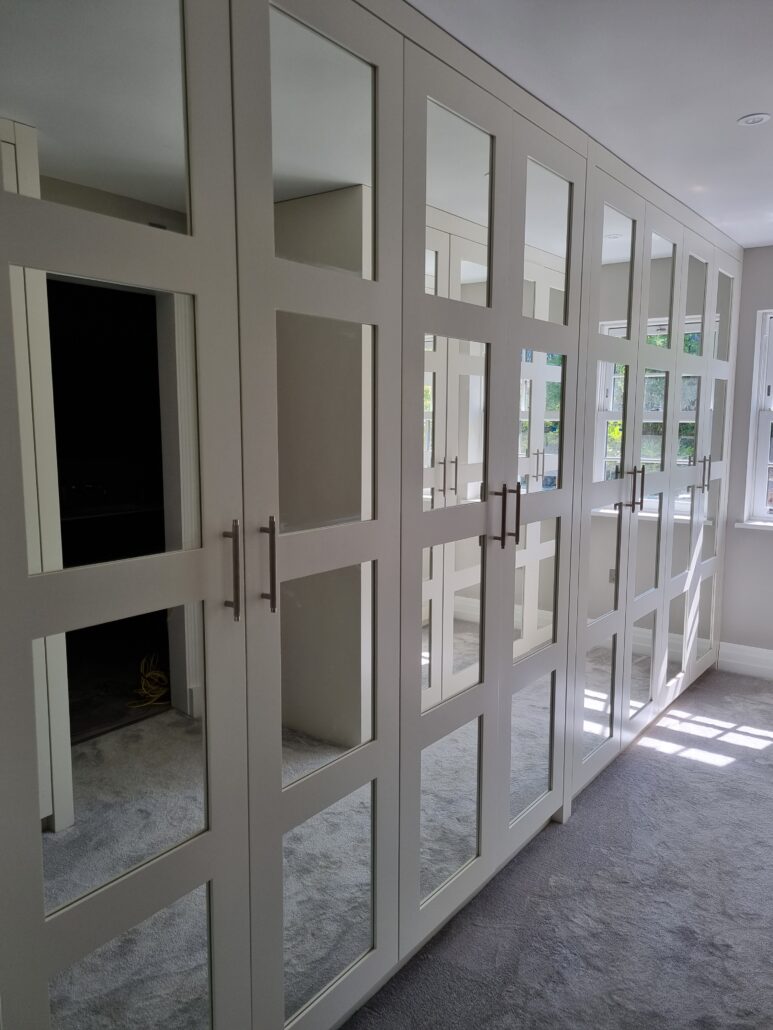 Panelled mirrored wardrobe doors deals